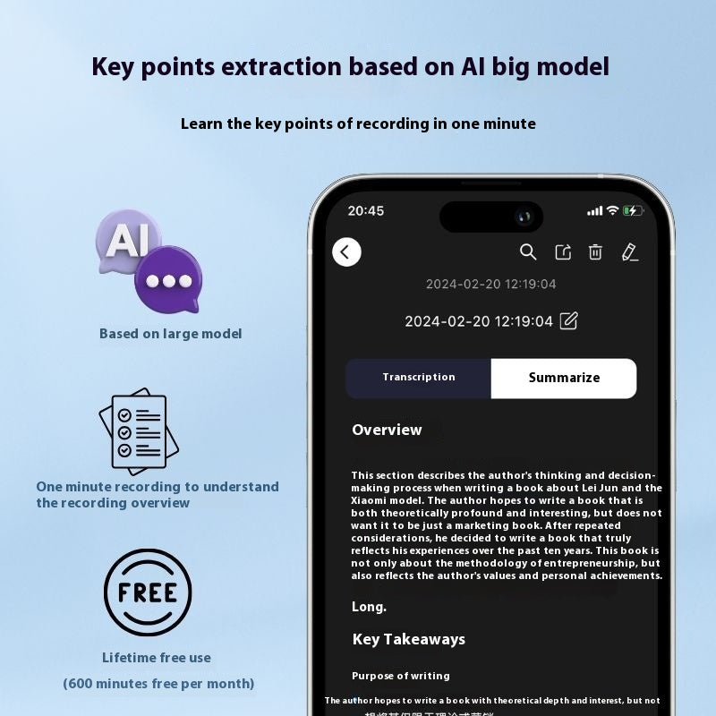 AI voice recorder with transcription, image 4