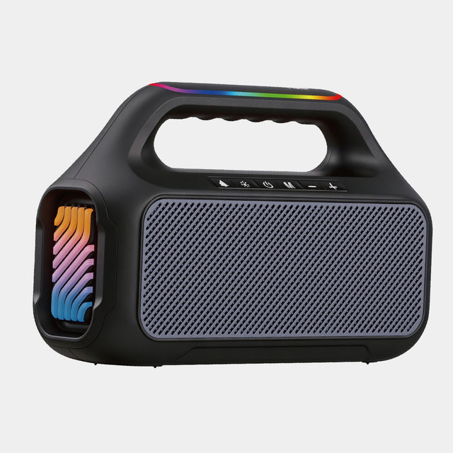 Portable Bluetooth Speaker with RGB Lighting and Carry Handle