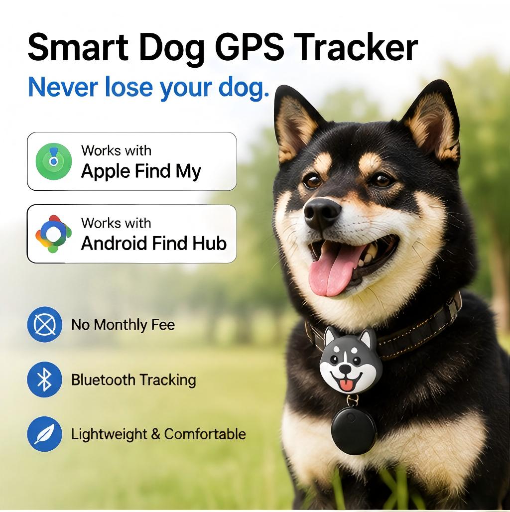 Dog GPS tracker collar tag, image 1