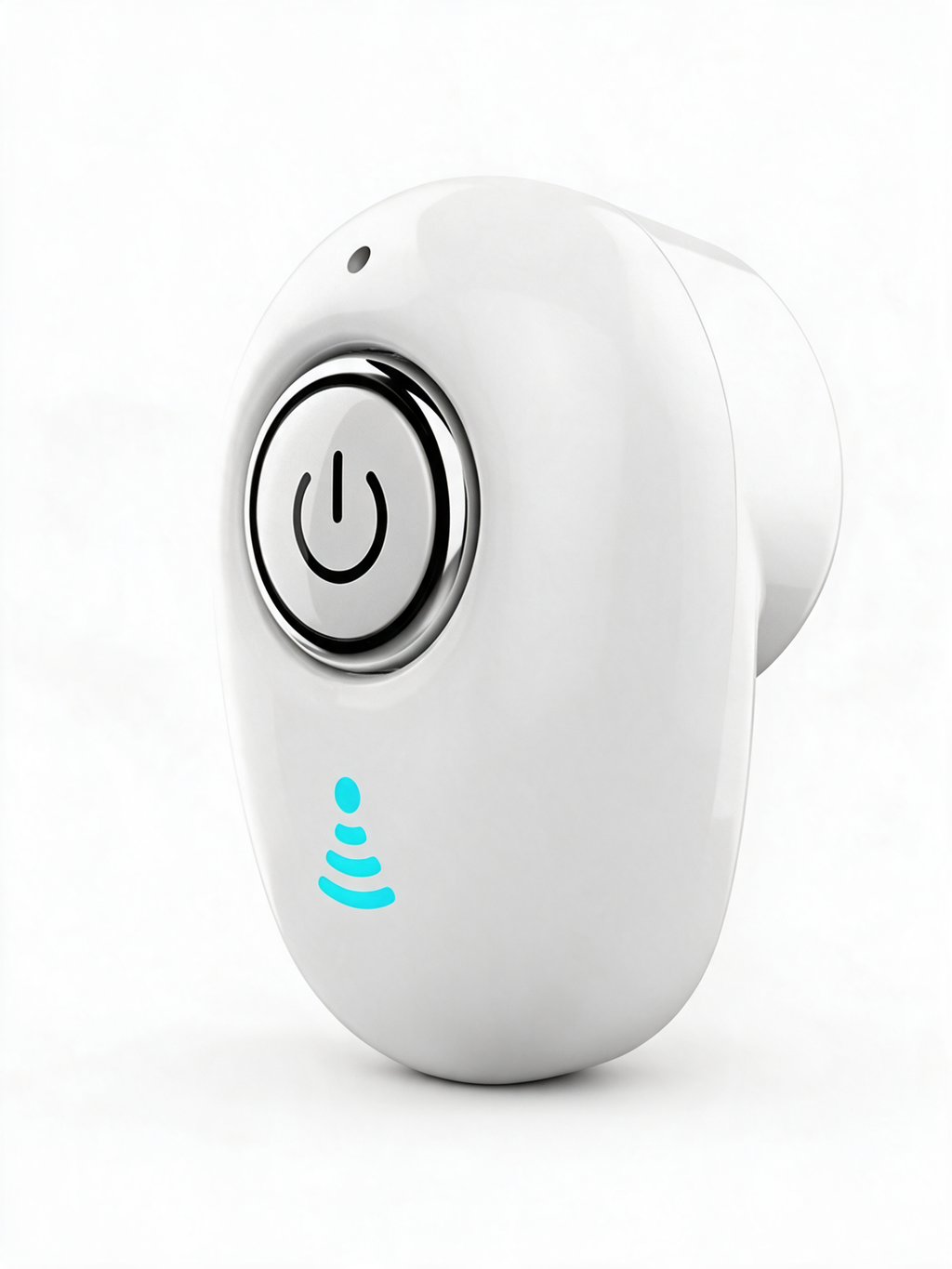 Mini Bluetooth Earpiece in White — product shot on white