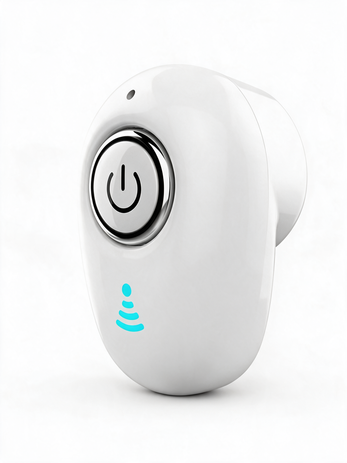 Mini Bluetooth Earpiece in White — product shot on white