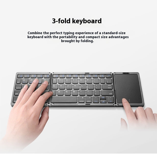 Foldable Bluetooth Keyboard with Touchpad