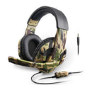 Camouflage gaming headset with microphone, image 1