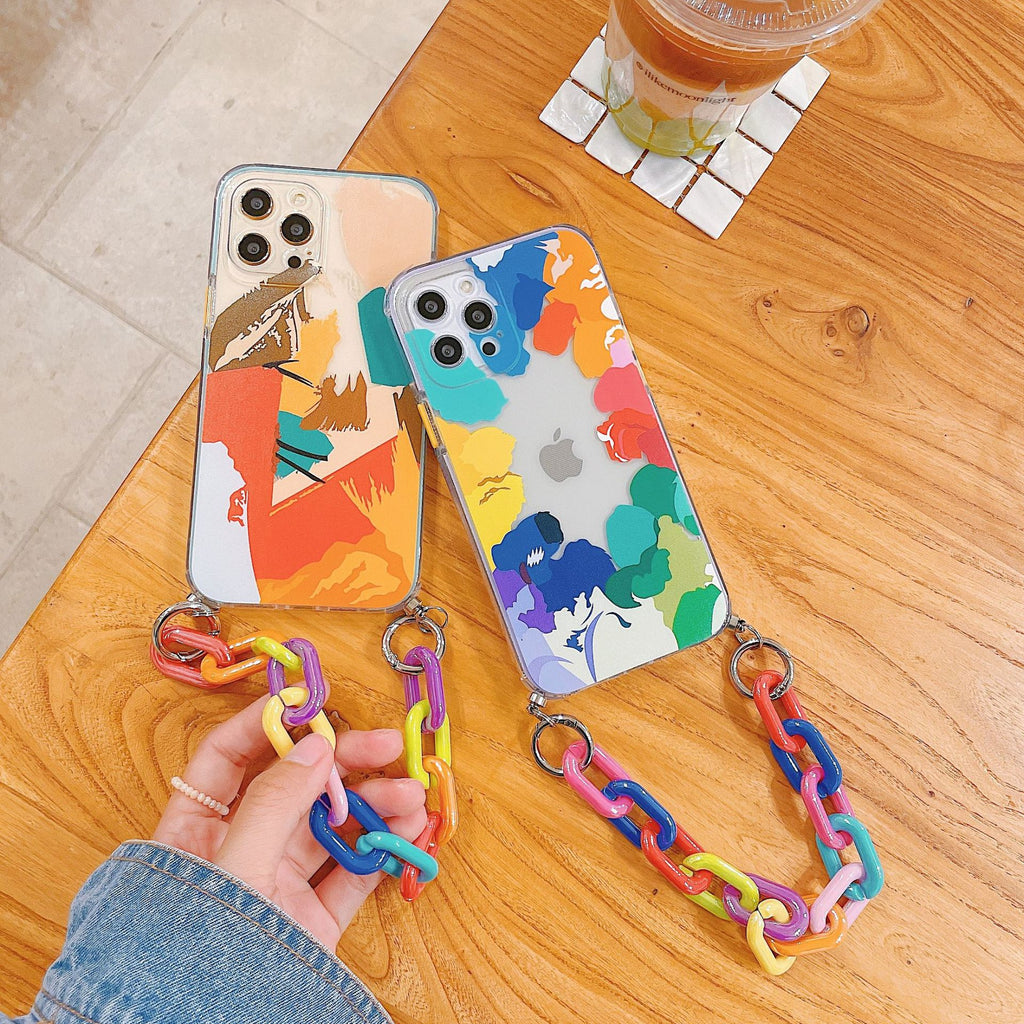 Graffiti phone case with wrist strap, image 2