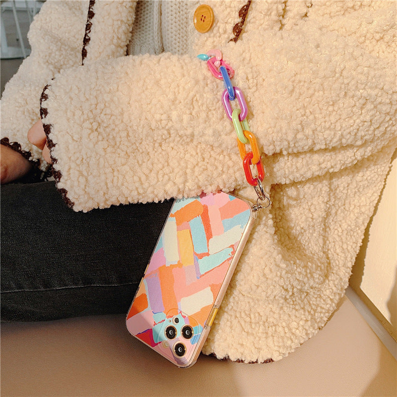 Graffiti phone case with wrist strap, image 3