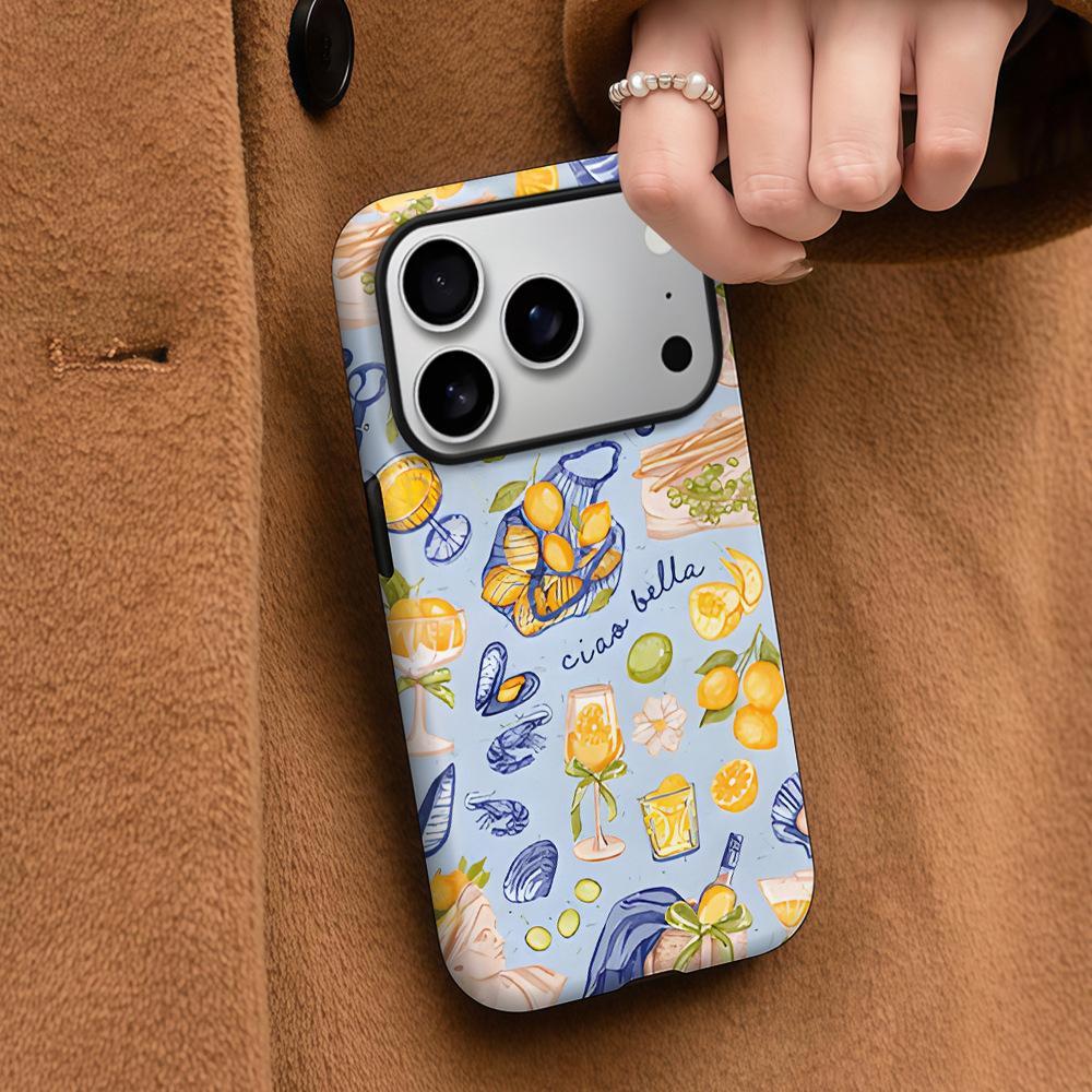 Lemon print frosted phone case, image 5