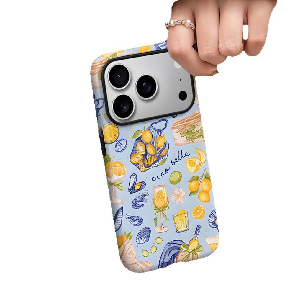 Lemon print frosted phone case, image 7