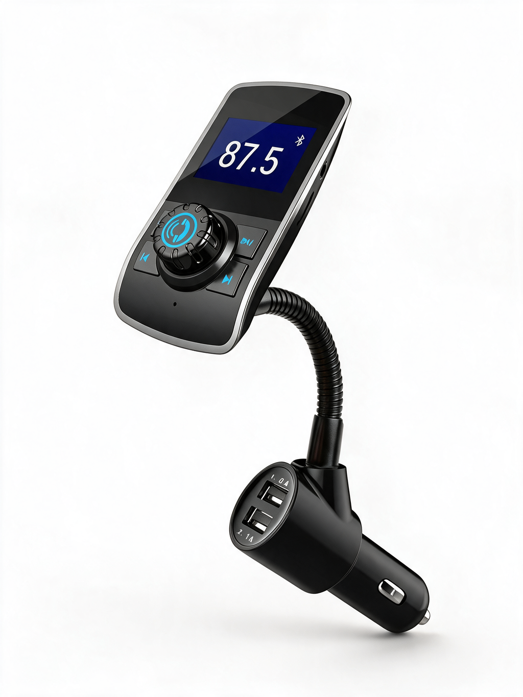 Bluetooth FM Transmitter for Car — product shot on white