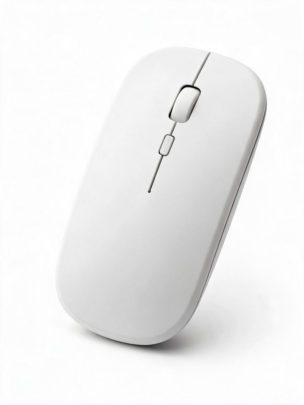 Silent Wireless Mouse in Ivory White — product shot on white