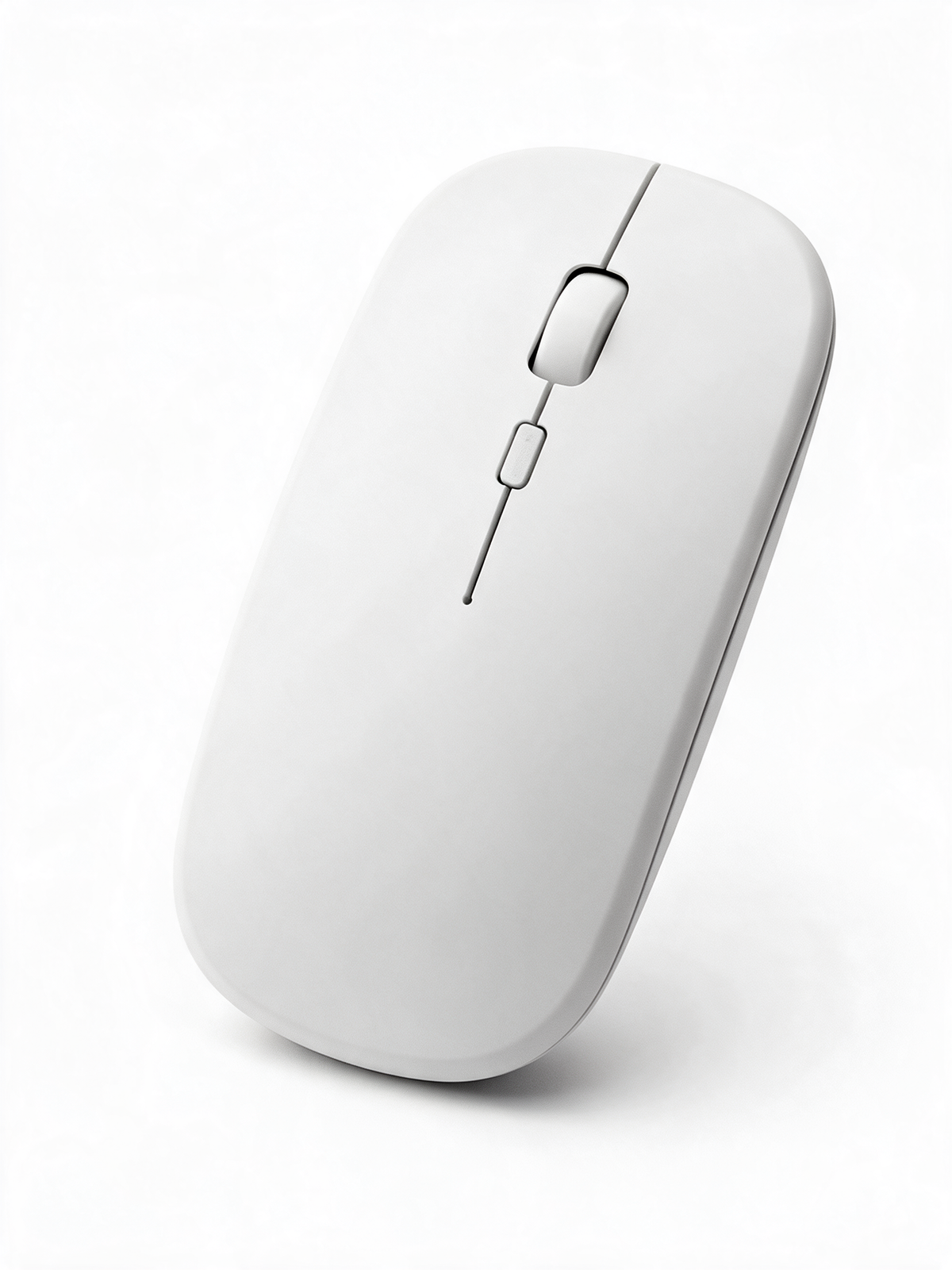 Silent Wireless Mouse in Ivory White — product shot on white