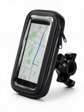 Rainproof Bike Phone Bag in Black — product shot on white