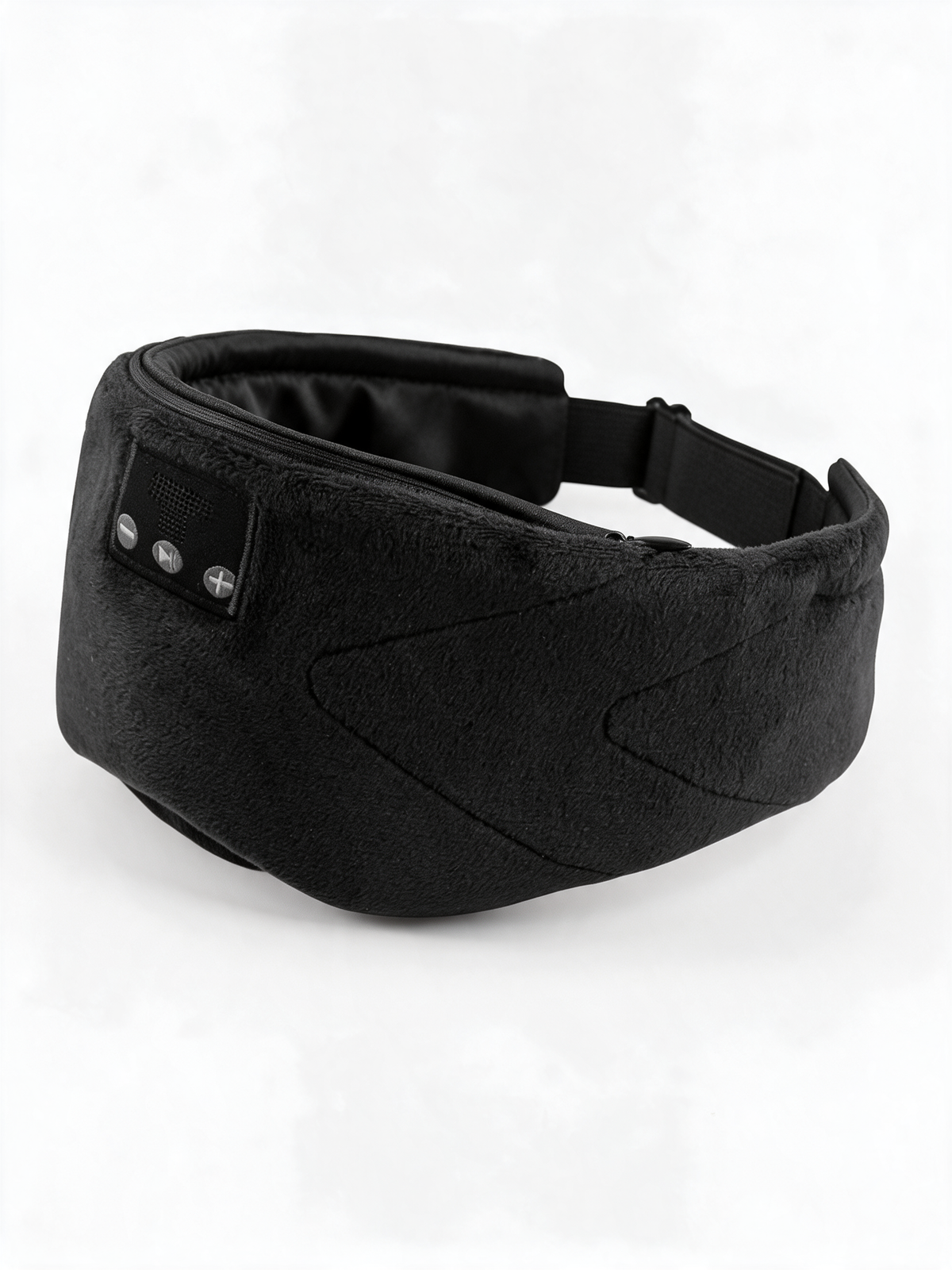 White Noise Sleep Mask in Black — product shot on white