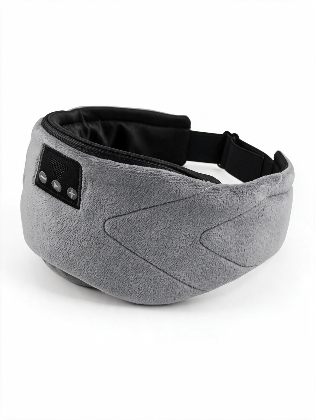 White Noise Sleep Mask in Grey — product shot on white