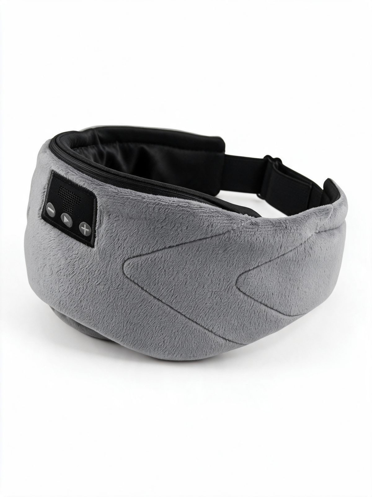 White Noise Sleep Mask in Grey — product shot on white