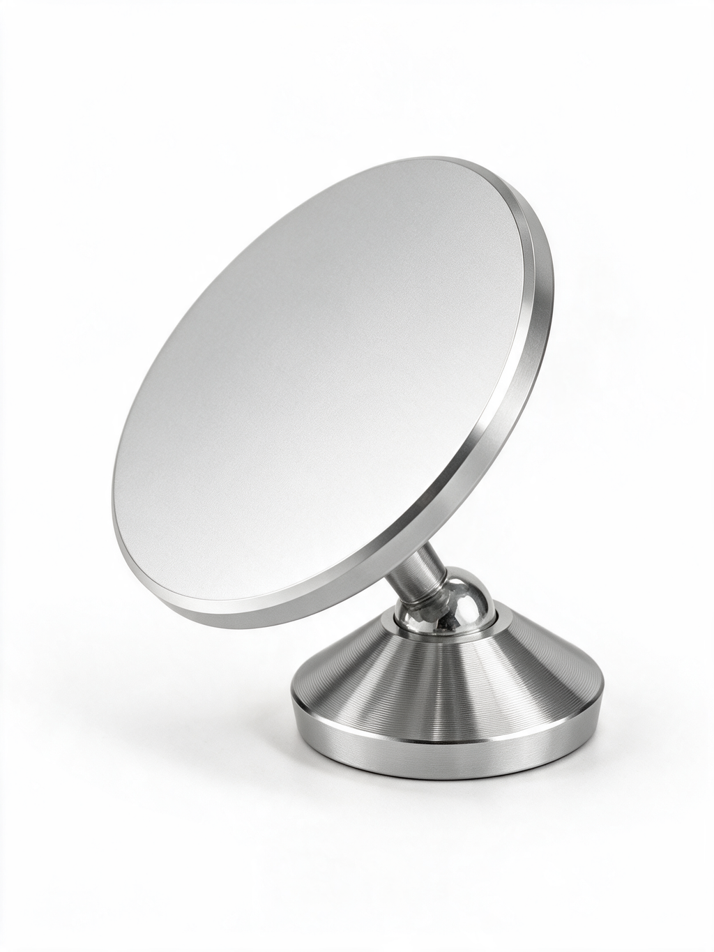 Magnetic Gym Phone Mount in Silver — product shot on white