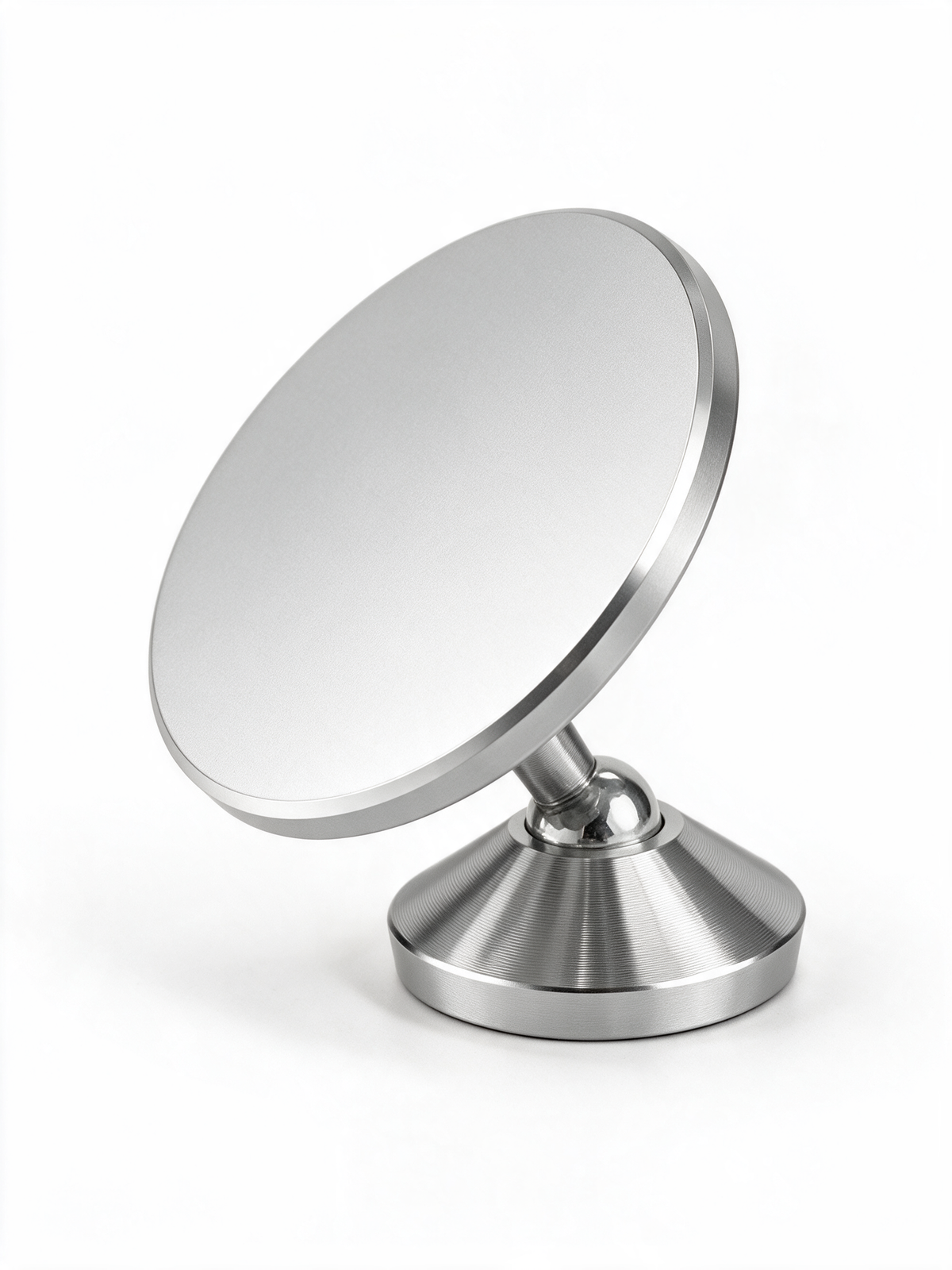 Magnetic Gym Phone Mount in Silver — product shot on white
