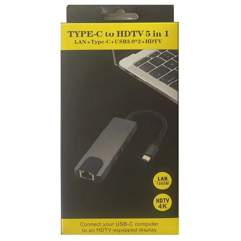 USB C hub 5-in-1 docking station, image 3
