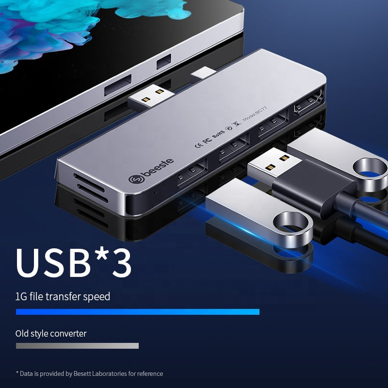 USB C hub 7-in-1 docking station, image 2