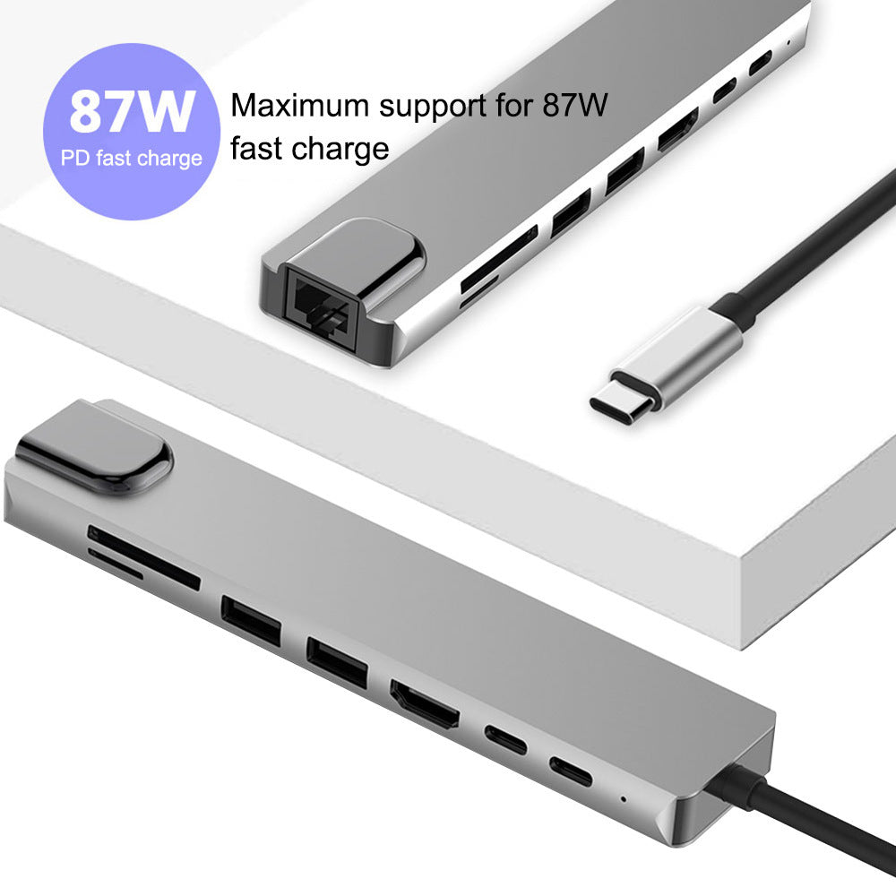 USB C hub 8-in-1 with 4K HDMI and Ethernet, image 2
