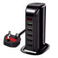 USB charger with 5 ports and LED display, image 1