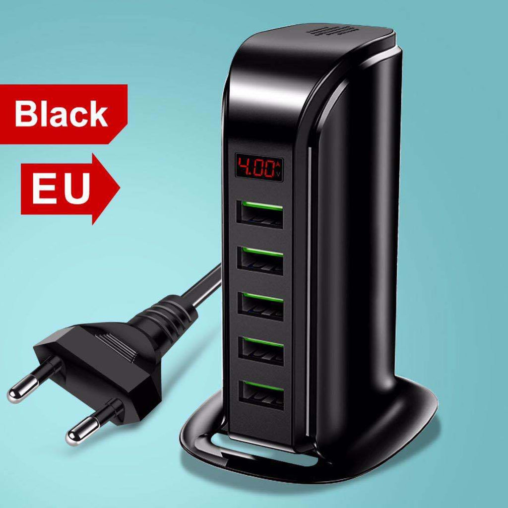 USB charger with 5 ports and LED display, image 7