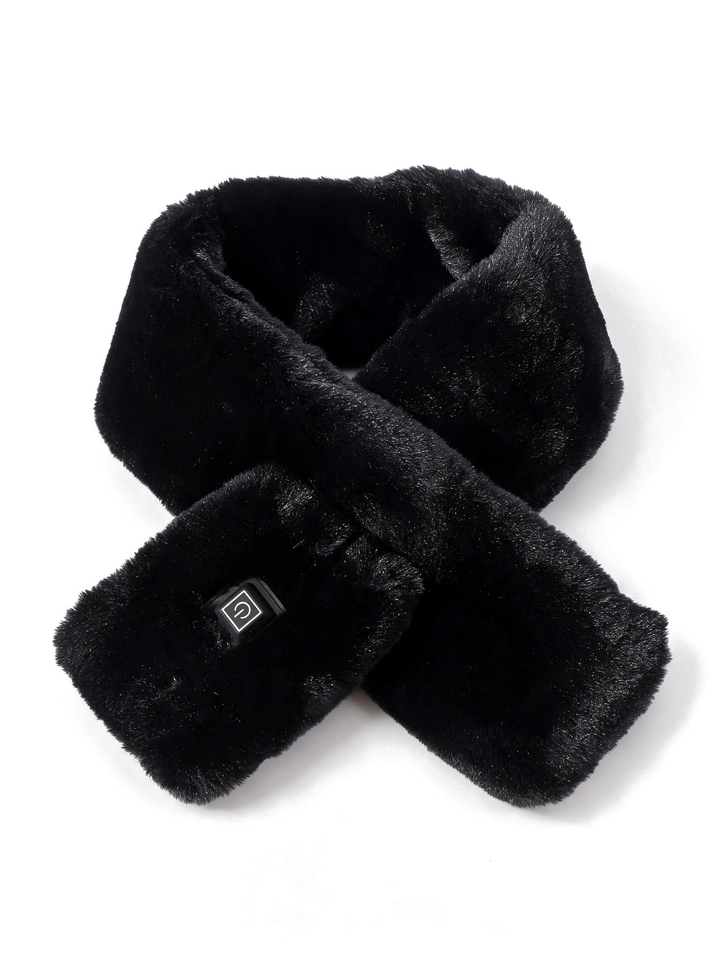 USB Heated Neck Scarf in Black — product shot on white