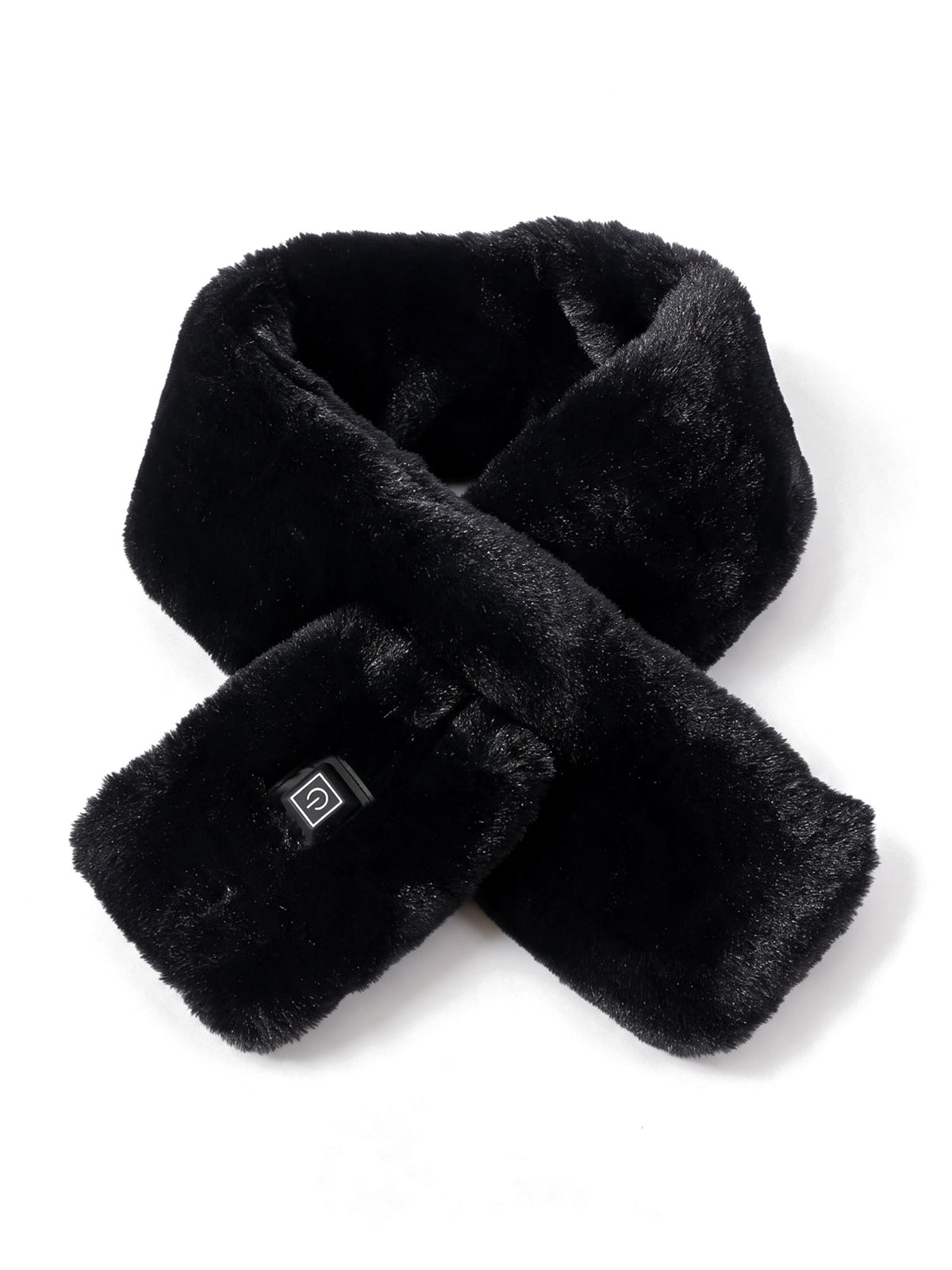 USB Heated Neck Scarf in Black — product shot on white