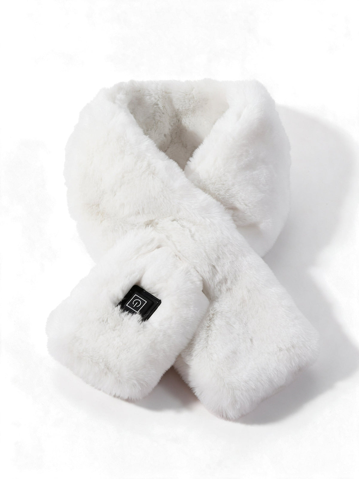 USB Heated Neck Scarf in White — product shot on white