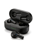 Wireless Sports Earbuds in Black — product shot on white